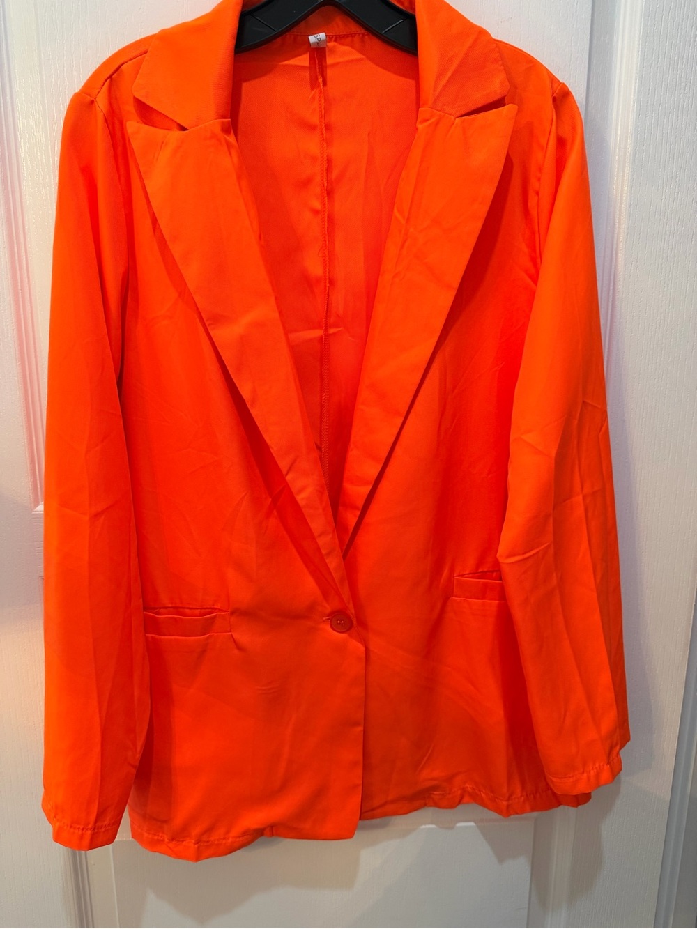 Miss Sparkling Two piece blazer and shorts set in Bright Orange size small NWOT - Picture 7 of 16